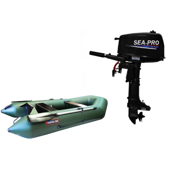 Надувная лодка Хантер 290Р + Мотор Sea Pro Т5S в Калуге Надувная лодка Хантер 290Р + Мотор Sea Pro Т5S в Калуге