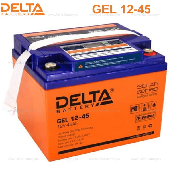 Аккумуляторная батарея Delta GEL 12-45 в Калуге Аккумуляторная батарея Delta GEL 12-45 в Калуге